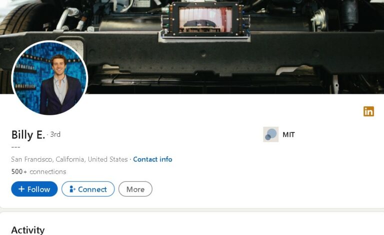 Billy Evanss LinkedIn Profile