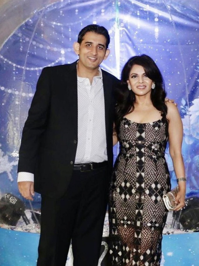 Namita Thapar with Husband