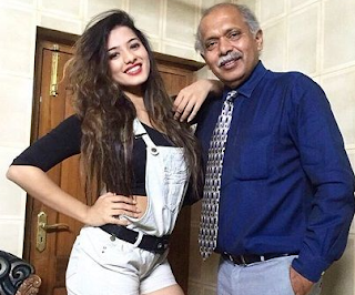 Ketika Sharma with Father