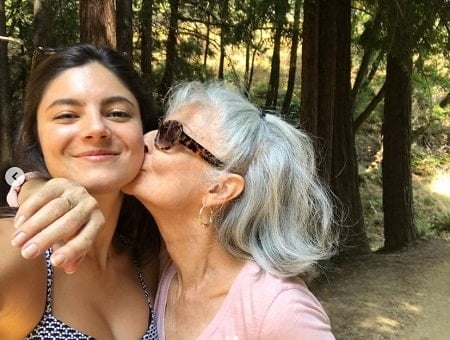 monica barbaro with mother