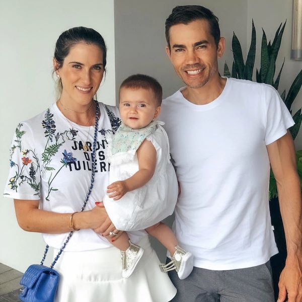 camilo villegas with partner and daughter