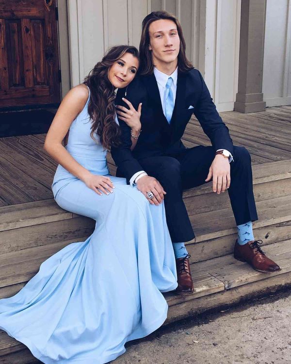 Trevor Lawrence with Wife