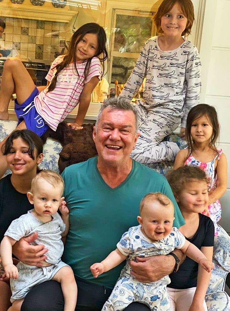 Jimmy Barnes with Grand Children
