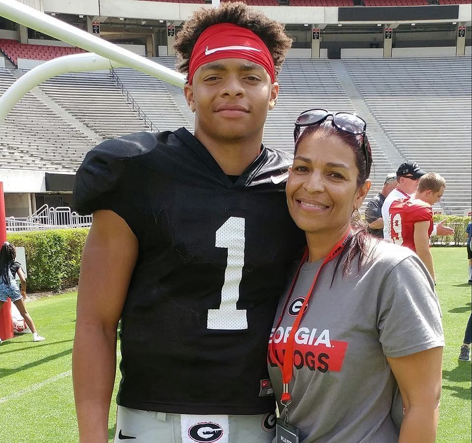justin fields with mother
